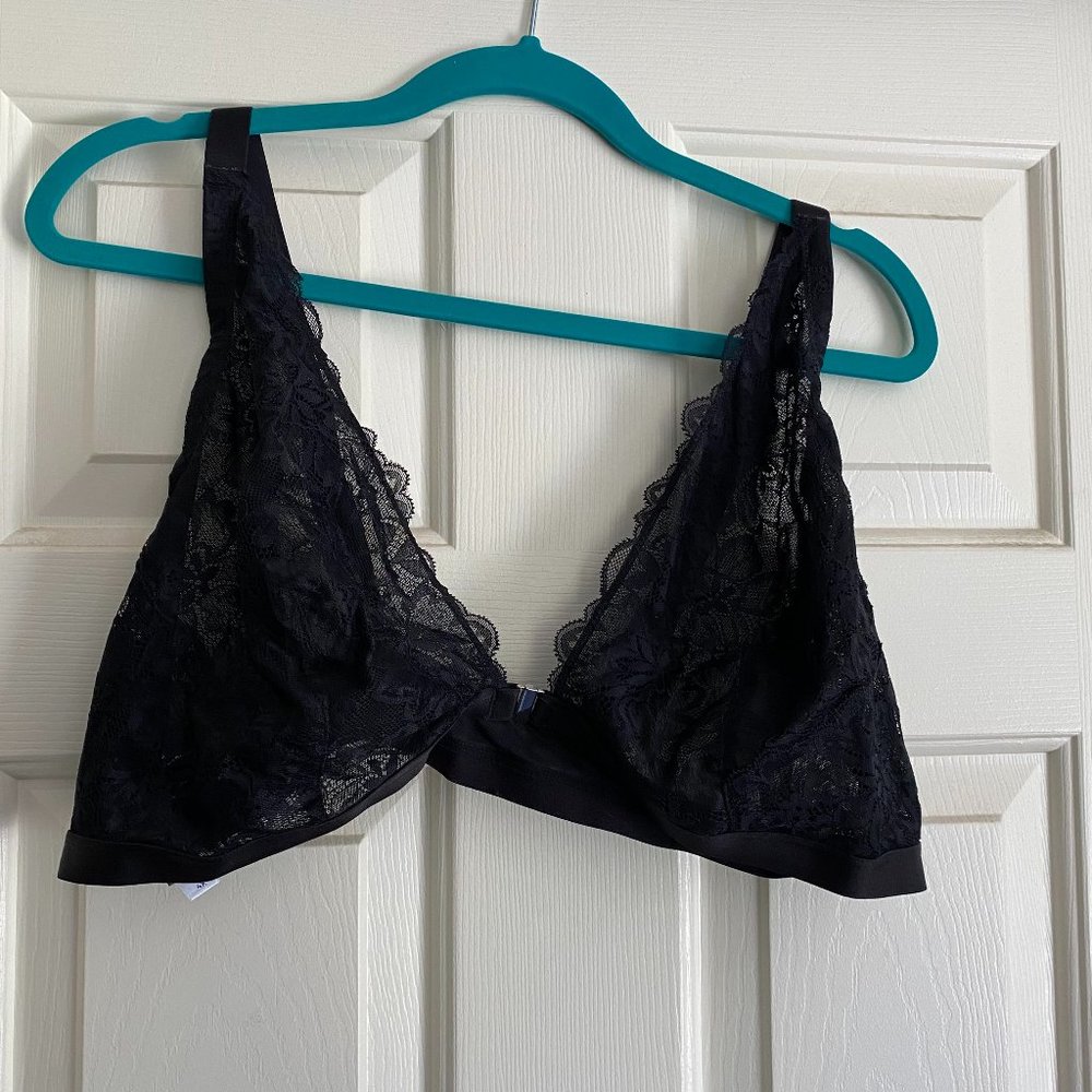 ✨ Adore Me Ronnie Bralette Unlined 4X Black
